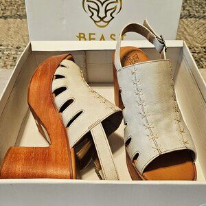 Beast fashion cream wedge sandal